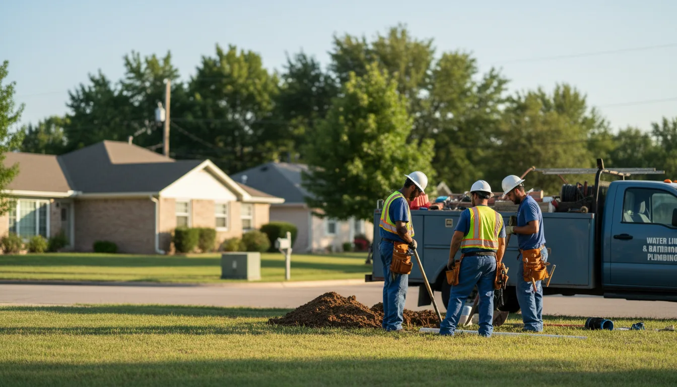 Residential water line and bathroom plumbing service in Buck Creek, IN